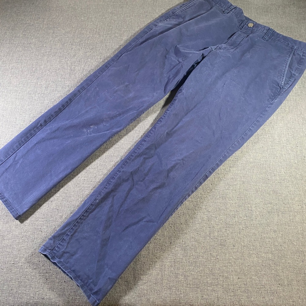 Bonobos Mens Slim Fit Everyday Khaki Pants Size 35x30 Blue Casual